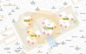 롯데캐슬로제아파트동배치및방향