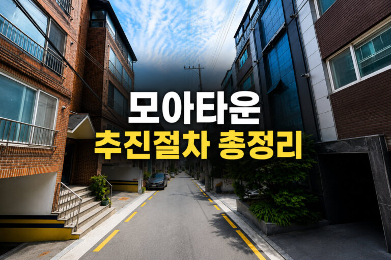 모아타운 추진절차 총정리 | 주민제안 ·동의율·지정절차