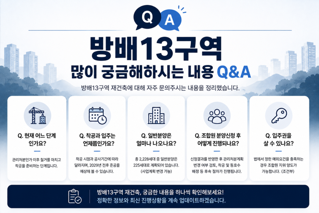 방배13구역재건축QnA