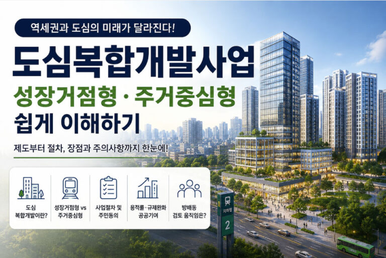 도심복합개발사업이란? 성장거점형·주거중심형 쉽게 이해하기