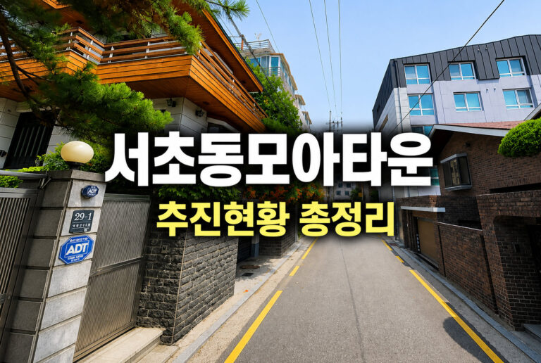 서초동모아타운 추진현황 | 위치·현재 진행단계 ·권리산정기준
